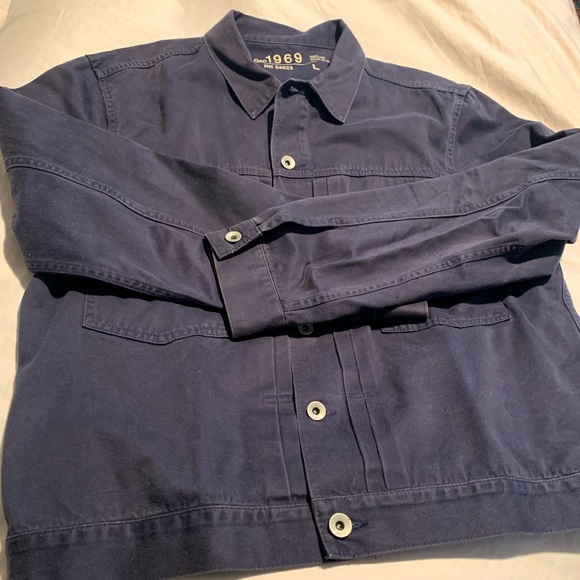 GAP Jackets & Coats Mens Gap Dark Navy Jean Jacket Poshmark